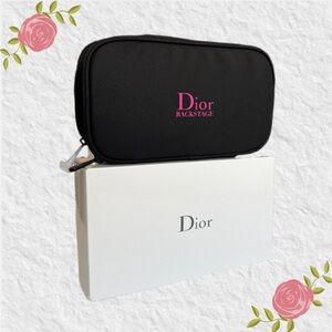 NIB Dior Backstage Large Black Cosmetic/Makeup Bag